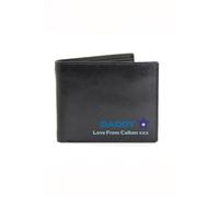 Personalised Memento Company Men's Personalised Blue Worlds Best Dad Leather Wallet in Black Personalised Memento Company Black