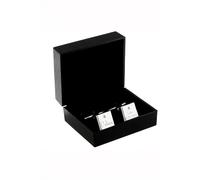 Personalised Memento Company Men's Personalised Decorative Wedding Usher Square Cufflinks in Silver Personalised Memento Company Silver