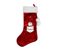 Personalised Memento Company Men's Personalised Gonk Family Red Christmas Stocking- Boy Personalised Memento Company Red