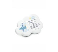 Personalised Memento Company Men's Personalised Plane Resin Memorial Cloud in White Personalised Memento Company White