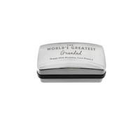 Personalised Memento Company Men's Personalised 'The World's Greatest' Cufflink Box in Metallic Silver Personalised Memento Company Metallic Silver