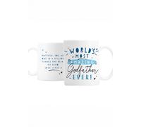 Personalised Memento Company Men's Personalised World's Most Amazing Godfather Mug in White Personalised Memento Company White