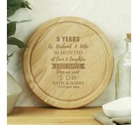 Personalised Memento Company Personalised 5th Anniversary Heart Chopping Board