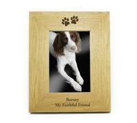Personalised Memento Company Personalised 6x4 Pets Wooden Photo Frame