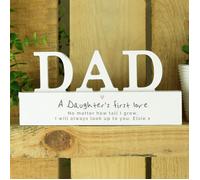 Personalised Memento Company Personalised A Daughters First Love Wooden Dad Ornament