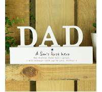 Personalised Memento Company Personalised A Sons First Hero Wooden Dad Ornament