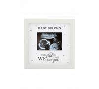Personalised Memento Company Personalised All Things Grow Baby Scan Frame in White Personalised Memento Company White