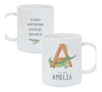 Personalised Memento Company Personalised Animal Alphabet Plastic Mug
