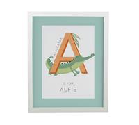 Personalised Memento Company Personalised Animal Alphabet White Poster Frame