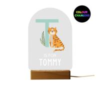 Personalised Memento Company Personalised Animal Alphabet Wooden Based LED Light