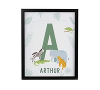 Personalised Memento Company Personalised Animal Initial Black Poster Frame
