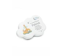 Personalised Memento Company Personalised Animal Resin Memorial Cloud in White Personalised Memento Company White