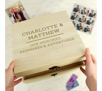Personalised Memento Company Personalised Any Message Large Wooden Keepsake Box