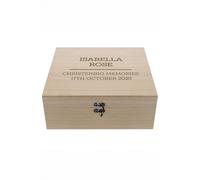 Personalised Memento Company Personalised Any Message Large Wooden Keepsake Box in Brown Personalised Memento Company Brown