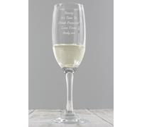 Personalised Memento Company Personalised Any Message Prosecco Flute in Clear Personalised Memento Company Clear