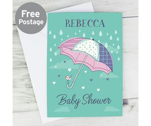 Personalised Memento Company Personalised Baby Shower Umbrella Card
