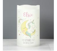 Personalised Memento Company Personalised Baby Unicorn Nightlight LED Candle