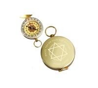 Personalised Memento Company Personalised Bar & Bat Mitzvah Keepsake Compass in Metallic Gold Personalised Memento Company Metallic Gold