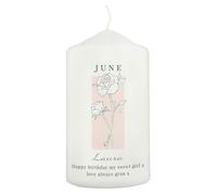 Personalised Memento Company Personalised Birth Flower Pillar Candle