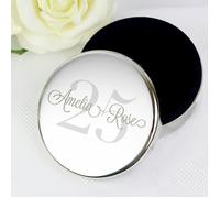 Personalised Memento Company Personalised Birthday Big Age Round Trinket Box
