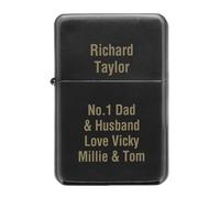 Personalised Memento Company Personalised Black Lighter