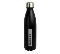 Personalised Memento Company Personalised Black Metal Insulated Drinks Bottle