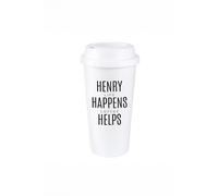 Personalised Memento Company Personalised Black Text Slogan Insulated Reusable Travel Cup Personalised Memento Company Black
