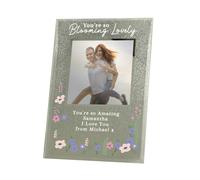 Personalised Memento Company Personalised Blooming Lovely 6x4 Glitter Photo Frame