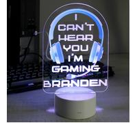 Personalised Memento Company Personalised Blue Gaming LED Colour Changing Night Light