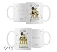 Personalised Memento Company Personalised Boofle Wedding Couple Mug Set