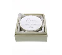 Personalised Memento Company Personalised Botanical First Tooth/Curl Trinket Box in Silver Personalised Memento Company Silver