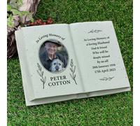 Personalised Memento Company Personalised Botanical Memorial Photo Upload Resin Book