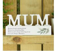 Personalised Memento Company Personalised Botanical Wooden Mum Ornament