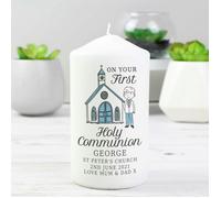 Personalised Memento Company Personalised Boys First Holy Communion Pillar Candle