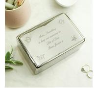 Personalised Memento Company Personalised Butterfly Rectangular Jewellery Box