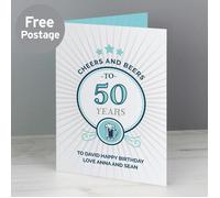 Personalised Memento Company Personalised Cheers and Beers Birthday Card