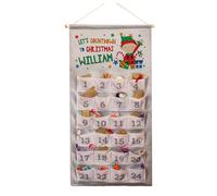 Personalised Memento Company Personalised Christmas Elf Advent Calendar in Grey Personalised Memento Company Grey