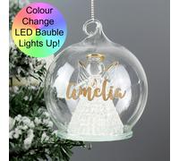 Personalised Memento Company Personalised Christmas LED Angel Bauble