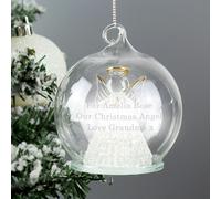Personalised Memento Company Personalised Christmas Message LED Angel Bauble