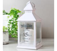 Personalised Memento Company Personalised Couples Special Date White Lantern