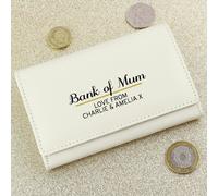 Personalised Memento Company Personalised Cream Leather Purse