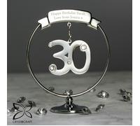 Personalised Memento Company Personalised Crystocraft 30th Celebration Ornament