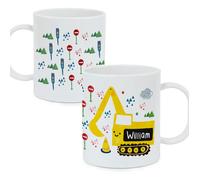 Personalised Memento Company Personalised Digger Plastic Mug