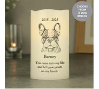 Personalised Memento Company Personalised Dog Breed Memorial LED Candle