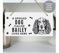 Personalised Memento Company Personalised Dog Breed Wooden Sign