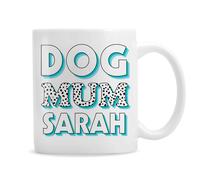 Personalised Memento Company Personalised Dog Mum Blue Spots Mug