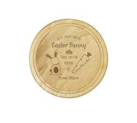 Personalised Memento Company Personalised Easter Bunny Treat Board in Light Brown Personalised Memento Company Light Brown