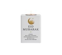 Personalised Memento Company Personalised Eid & Ramadan White Wooden Tea light Holder Personalised Memento Company White
