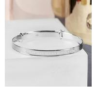 Personalised Memento Company Personalised Eid Sterling Silver Childs Expanding Diamante Star Bracelet