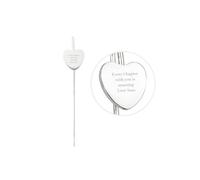 Personalised Memento Company Personalised Engraved Silver Heart Bookmark in Metallic Silver Personalised Memento Company Metallic Silver